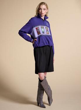 Her Universe Disney The Haunted Mansion Stretching Room Portraits Quarter-Zip Crewneck Her Universe Exclusive, , hi-res